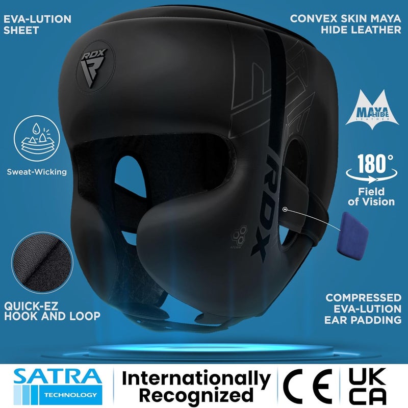 Rdx خوذة ملاكمة للأطفال، تدريب MMA، خوذة كارا موياي تاي قابلة للتعديل، كيك بوكسينغ، تدريب، فنون القتال، كاراتيه، تايكوندو، خوذة للشباب والفتيات، تمارين في المنزل - Image 2